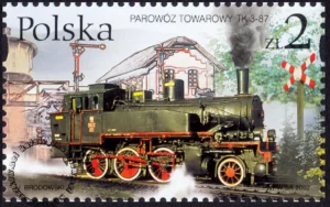 Zabytkowe parowozy znaczek numer 3849