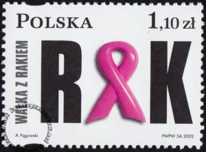 Walka z rakiem znaczek numer 3852