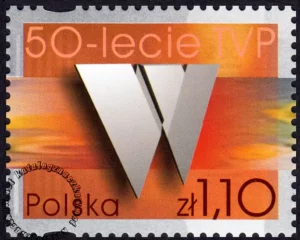 50-lecie Telewizji Polskiej znaczek numer 3853