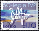 50-lecie Telewizji Polskiej znaczek numer 3855