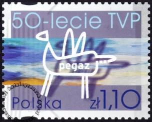 50-lecie Telewizji Polskiej znaczek numer 3855