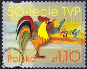 50-lecie Telewizji Polskiej znaczek numer 3856
