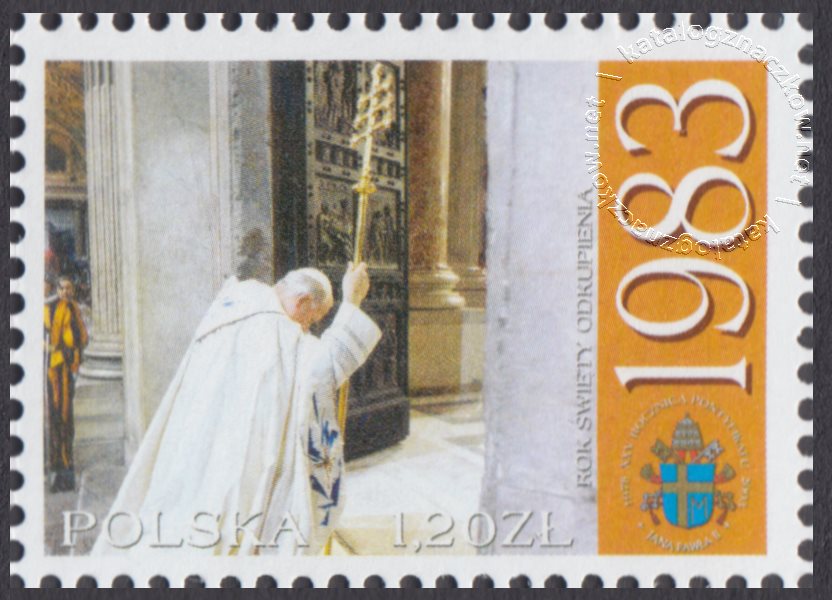 25 rocznica pontyfikatu Ojca Świętego Jana Pawła II znaczek nr 3873