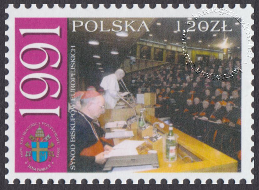 25 rocznica pontyfikatu Ojca Świętego Jana Pawła II znaczek nr 3881