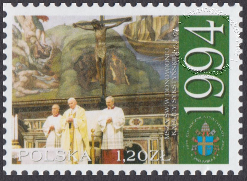 25 rocznica pontyfikatu Ojca Świętego Jana Pawła II znaczek nr 3884