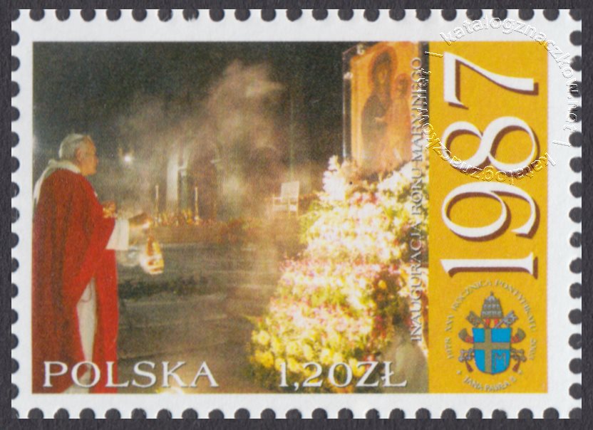 25 rocznica pontyfikatu Ojca Świętego Jana Pawła II znaczek nr 3887
