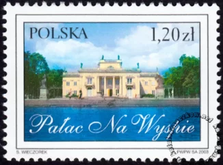 Łazienki Królewskie znaczek numer 3902