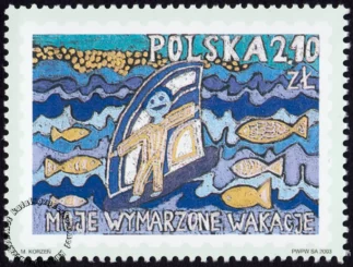 Moje wymarzone wakacje znaczek numer 3908