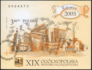 XIX Ogólnopolska wystawa filatelistyczna Katowice 2003 blok numer 136A