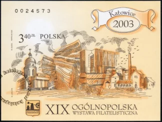 XIX Ogólnopolska wystawa filatelistyczna Katowice 2003 blok numer 136A