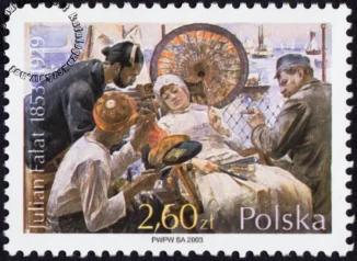 150 rocznica urodzin Juliana Fałata znaczek numer 3918