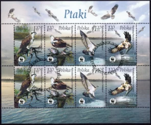 Ptaki - arkusz znaczków 3929-3932