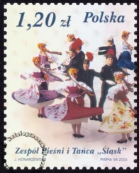 50 lecie zespołu pieśni i tańca Śląsk znaczek numer 3926