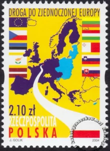 Droga do Zjednoczonej Europy znaczek numer 3955