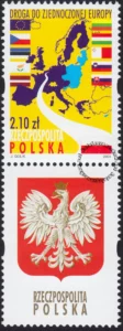 Droga do Zjednoczonej Europy znaczek numer 3955+pw