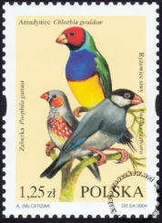 Egzotyczne ptaki hodowlane znaczek numer 3970