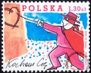 Kocham Cię znaczek numer 4020