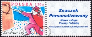 Kocham Cię znaczek numer 4020+pw