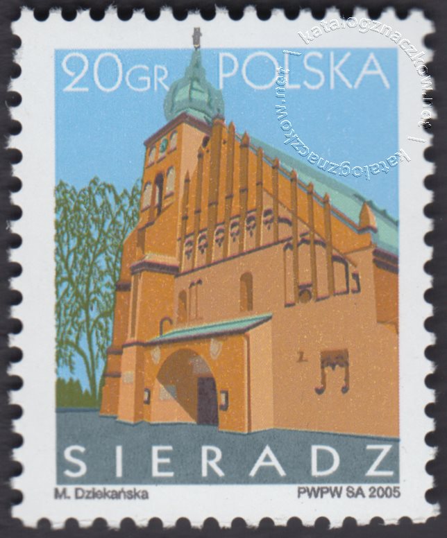 Miasta polskie: Sieradz znaczek nr 4049