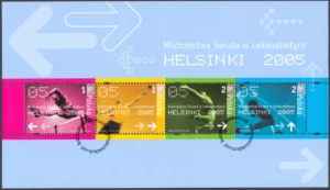 Mistrzostwa Świata w Lekkoatletyce Helsinki 2005 - arkusz znaczków 4050-4053
