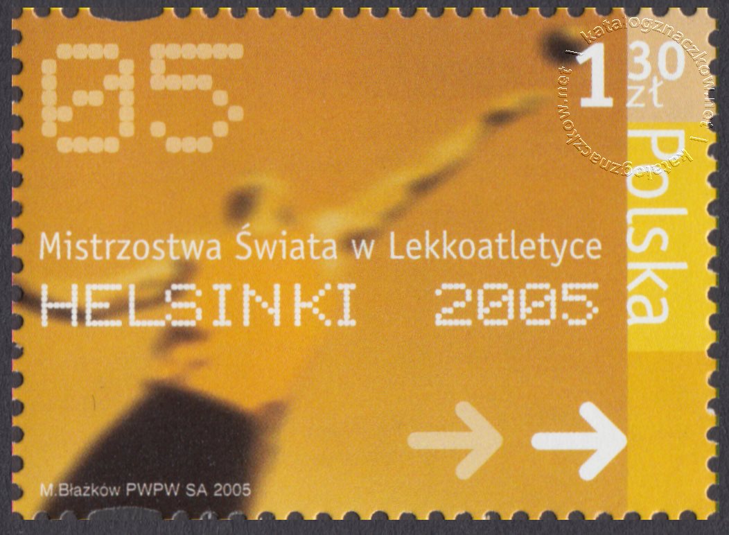 Mistrzostwa Świata w Lekkoatletyce Helsinki 2005 znaczek nr 4051