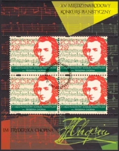 XV Międzynarodowy Konkurs Pianistyczny im. Fryderyka Chopina - arkusz znaczków 4057