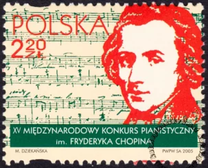 XV Międzynarodowy Konkurs Pianistyczny im. Fryderyka Chopina znaczek numer 4057