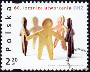 60 rocznica utworzenia ONZ znaczek numer 4064
