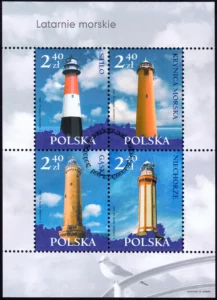 Latarnie morskie arkusz znaczków 4092-4095