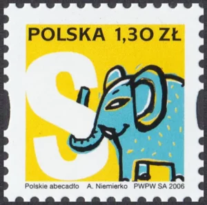 Polskie Abecadło znaczek numer 4140