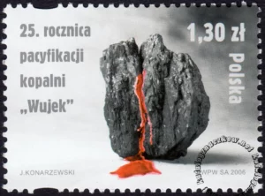 25 rocznica pacyfikacji kopalni Wujek znaczek numer 4146