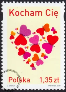 Kocham Cię znaczek numer 4150