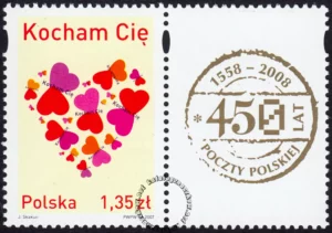 Kocham Cię znaczek numer 4150+pw