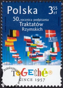 50 rocznica podpisania Traktatów Rzymskich znaczek numer 4153