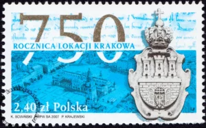 750 rocznica lokacji Krakowa znaczek numer 4165