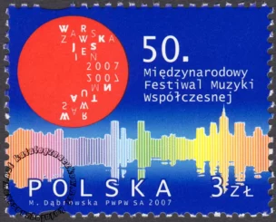 50 Międzynarodowy Festiwal Muzyki Współczesnej - Warszawska Jesień 2007 znaczek numer 4181