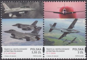 Tradycja i współczesność lotnictwa polskiego znaczki nr 4203-4204