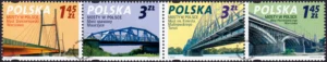 Mosty w Polsce znaczki numer 4223-4226