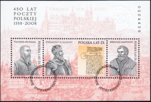 450 lat Poczty Polskiej 1558-2008 blok numer 148