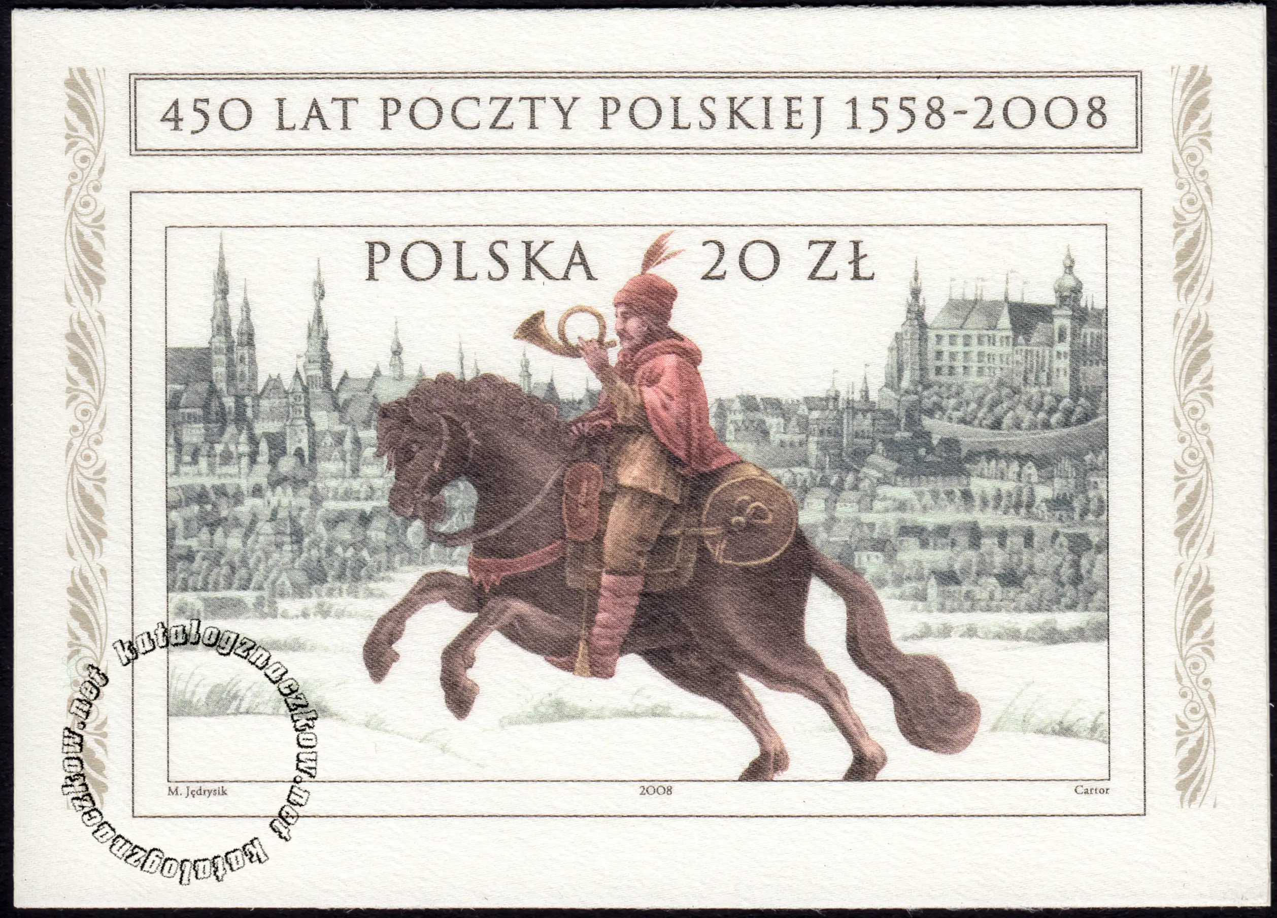 450 lat Poczty Polskiej 1558-2008 blok numer 149