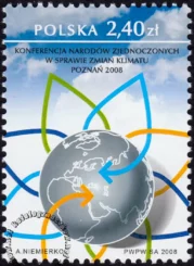 Konferencja Narodów Zjednoczonych w sprawie Zmian Klimatu Poznań 2008 znaczek numer 4255