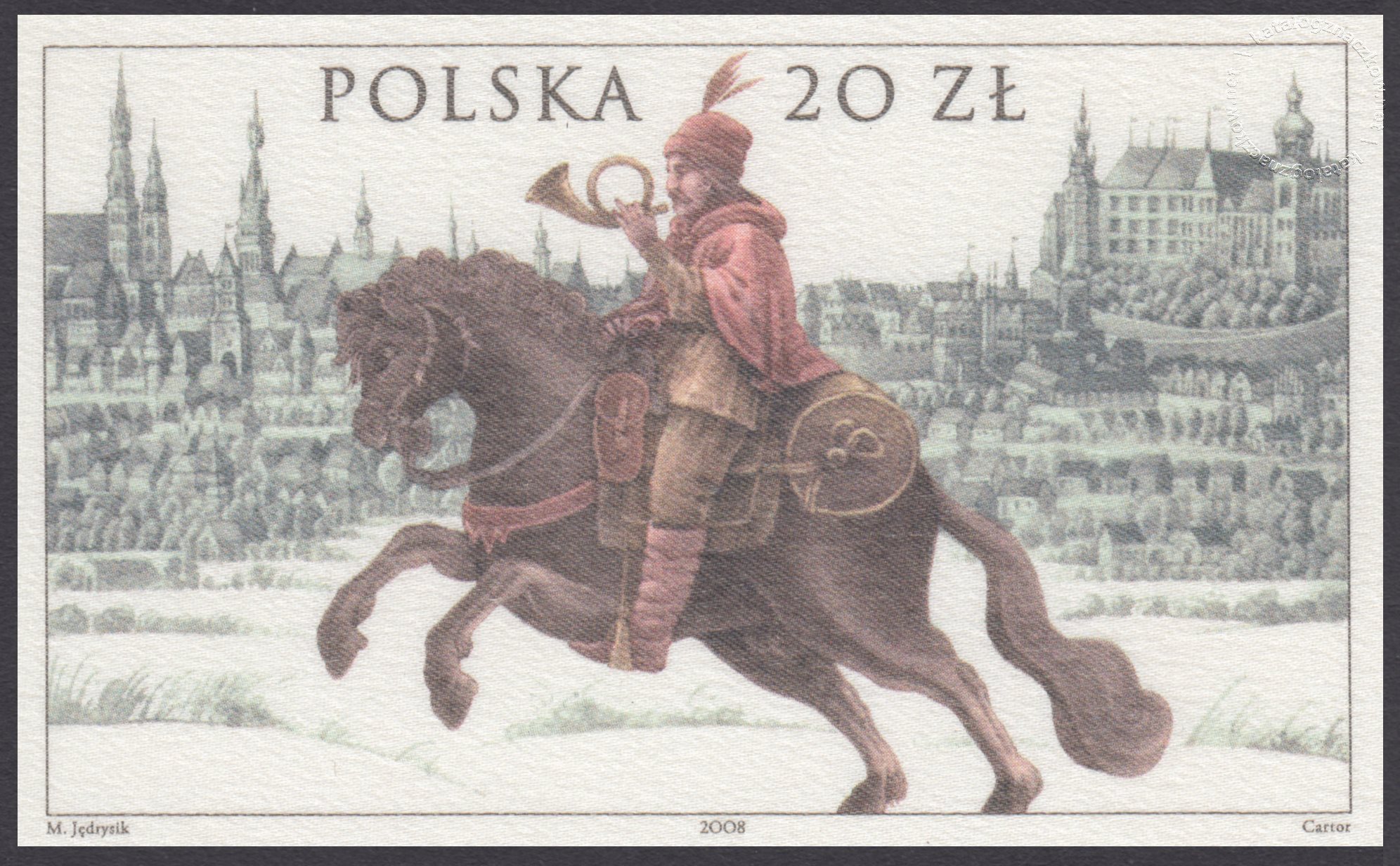 450 lat Poczty Polskiej 1558-2008 znaczek nr 4256