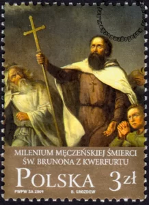 Milenium męczeńskiej śmierci św. Brunona z Kwerfurtu znaczek numer 4281