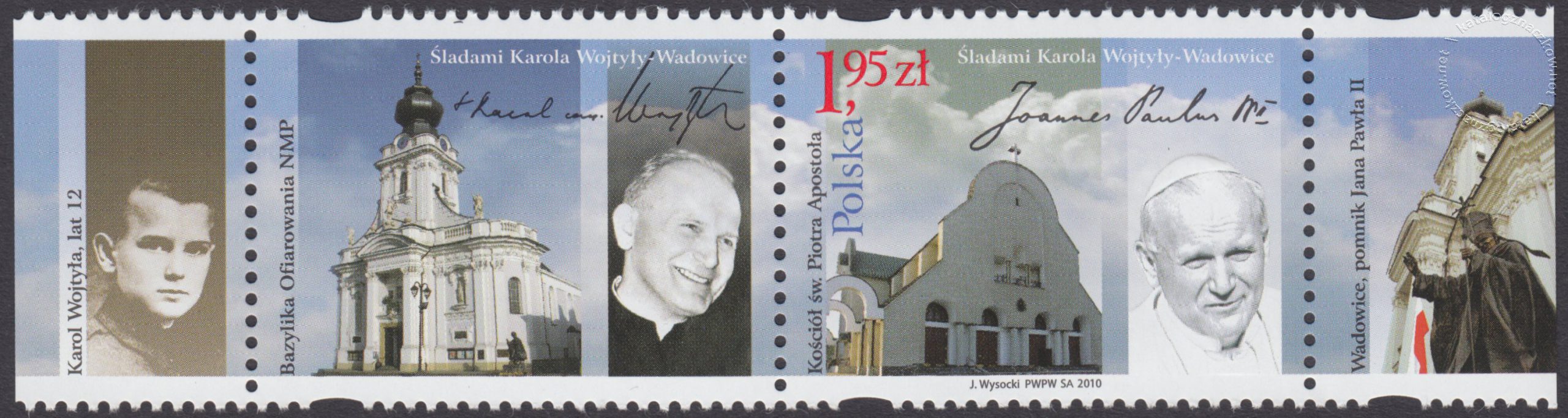 Śladami Karola Wojtyły – Wadowice znaczek nr 4334