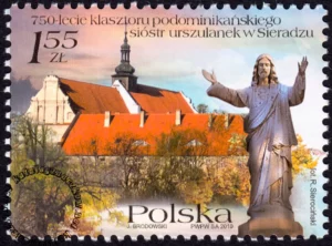 750-lecie klasztoru podominikańskiego sióstr urszulanek w Sieradzu znaczek numer 4337