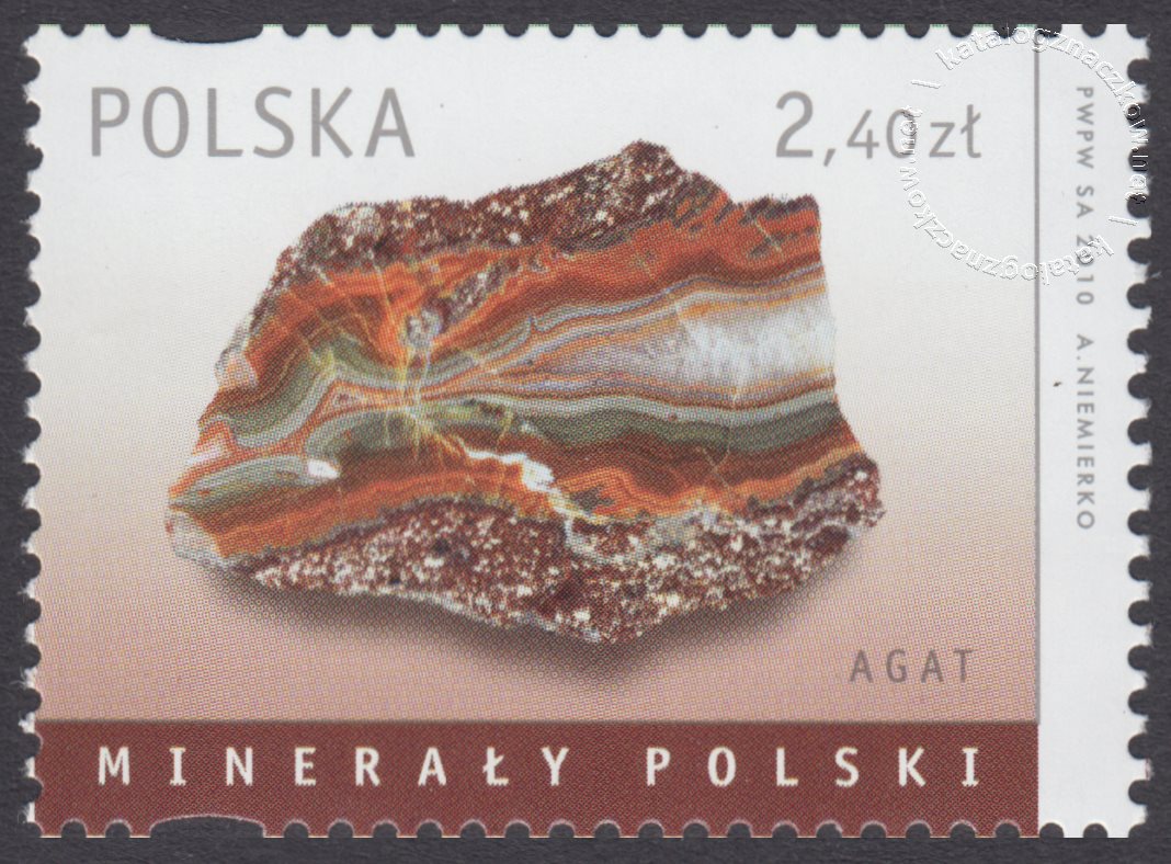 Minerały Polski znaczek nr 4344