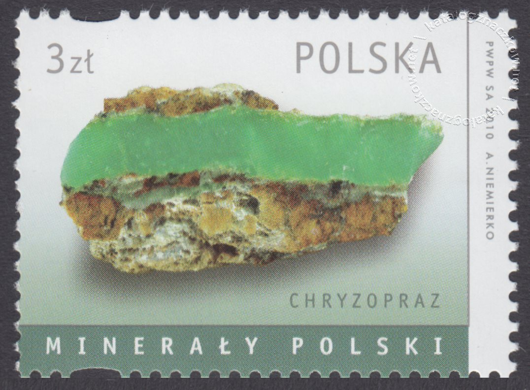 Minerały Polski znaczek nr 4345