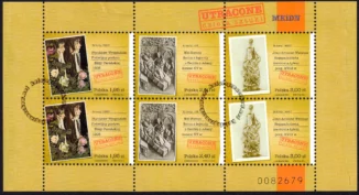 Utracone dzieła sztuki arkusz znaczków 4386-4388