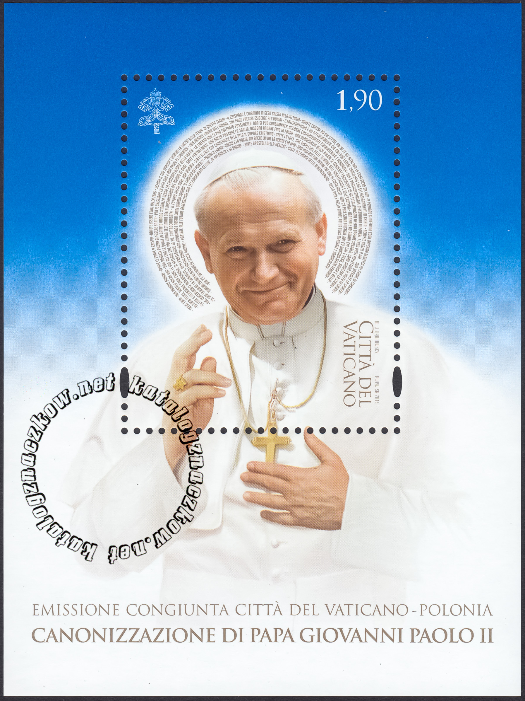 Kanonizacja Papieża Jana Pawła II – wydanie watykańskie – Blok 179Z