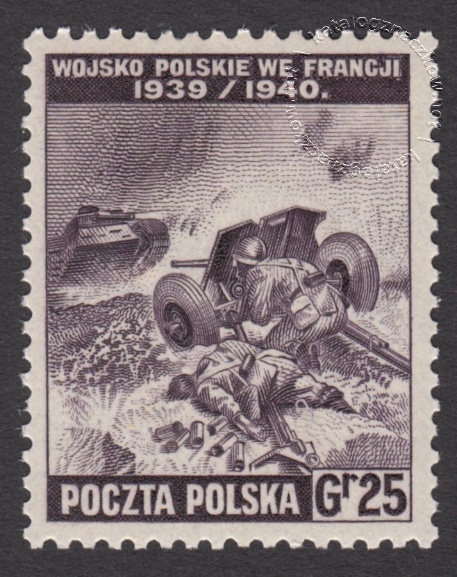 Polskie siły zbrojne w walce z Niemcami znaczek nr K338